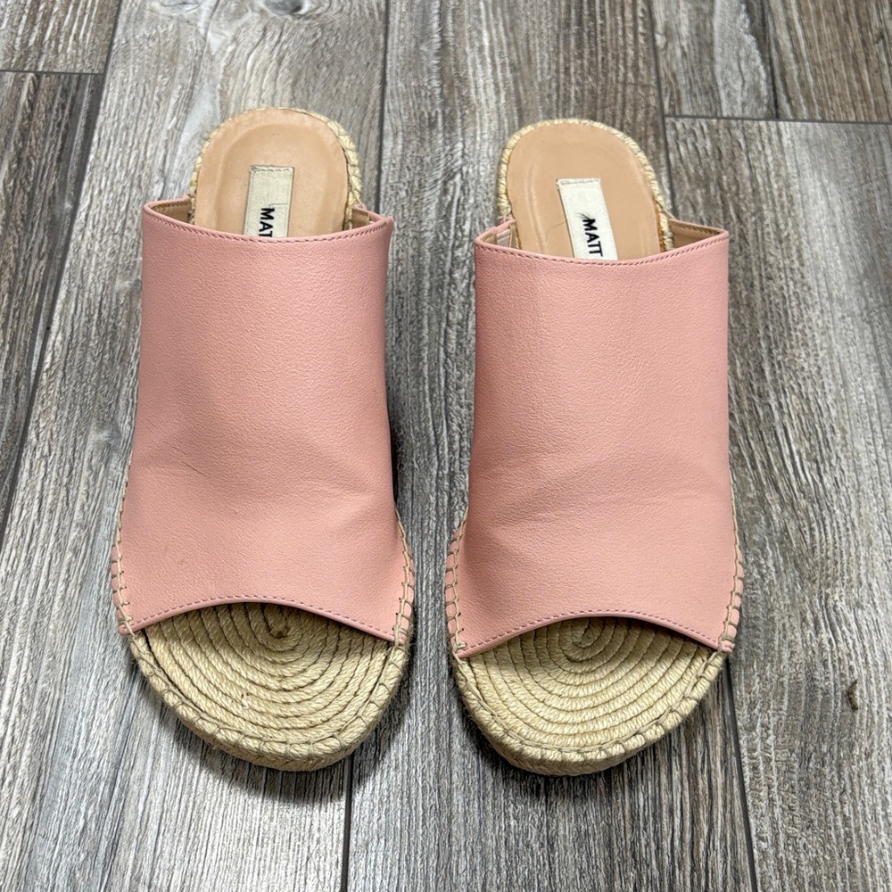 Matt & Nat Cork Wedge Peep Toe Sandals